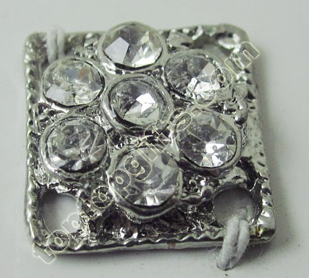 Square Rhinestone Button