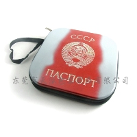 Square Zipper Cd Tin Metal Wallet Case Holder Box