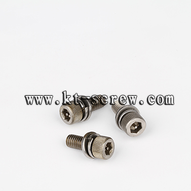 Stainless Steel Hex Socket Combination Screw With Spring And Flat Washer