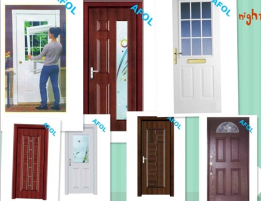 Steel Door Security Pvcdoor Wooden Garage