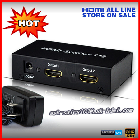 Support 3d Hdtv 1080p Hdmi Splitter 1x2