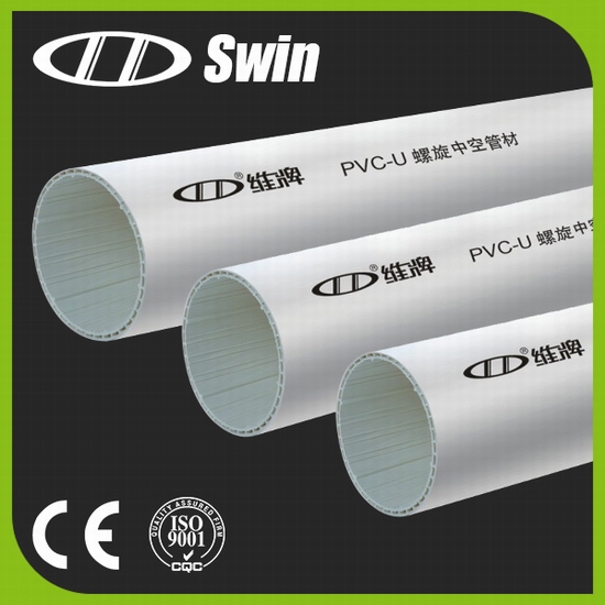 Swin High Grade Noiseless Pvc Hollow Spiral Silencing Pipe