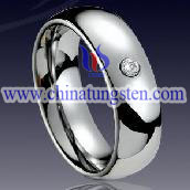 Tungsten Cz Stone Ring