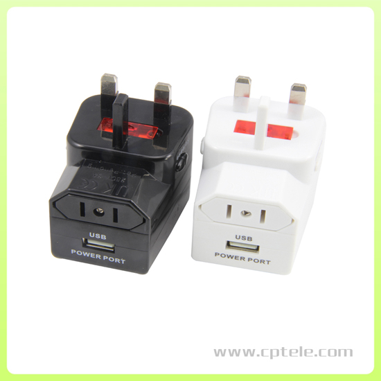 Universal Travel Adapter With One Usb Port