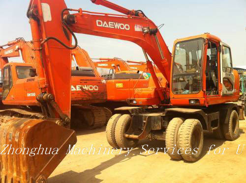 Used Deawoo Wheeled Excavator Dh130w