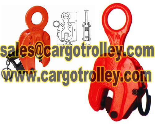 Vertical Steel Plate Lifting Clamp Details