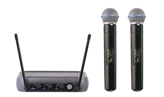 Vhf Dual Channel Karaoke Echo Wireless Microphone