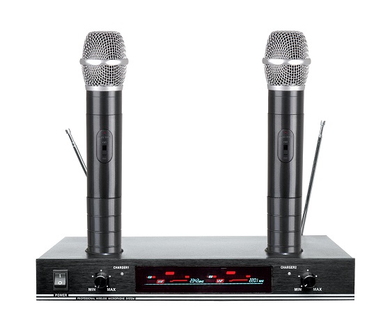 Vhf Dual Channel Karaoke Wireless Microphone