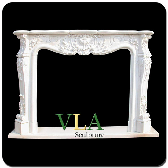  White Marble Fireplace Mantel Vfm B311