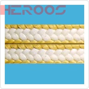 White Ptfe Packing With Aramid Corners