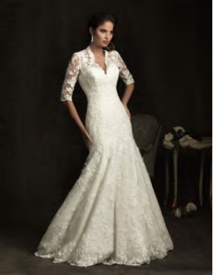 Wholesale Lace Mermaid V Neck Wedding Dress Custom