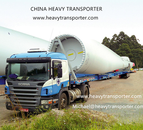 Wind Blade Trailer Extendable Semi Lowbed China Heavy Transporter