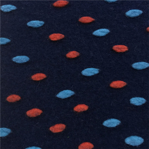 Wool Blened Fabric Swelling Dots