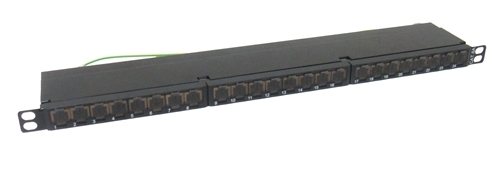 0 5u Utp Ftp Jack Shutter Patch Panels 24 Port 90 Degree