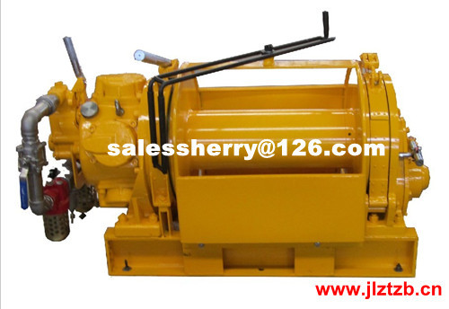 10 Ton Long Drum Air Winch Double Brake