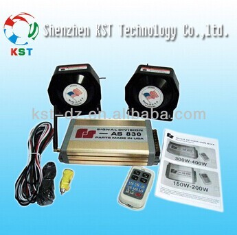 12v Car Warning Alarm Siren Horn With 200w Speaker