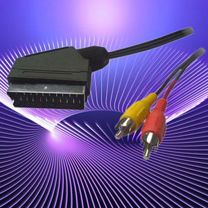 21pin Scart Plug To 2rca