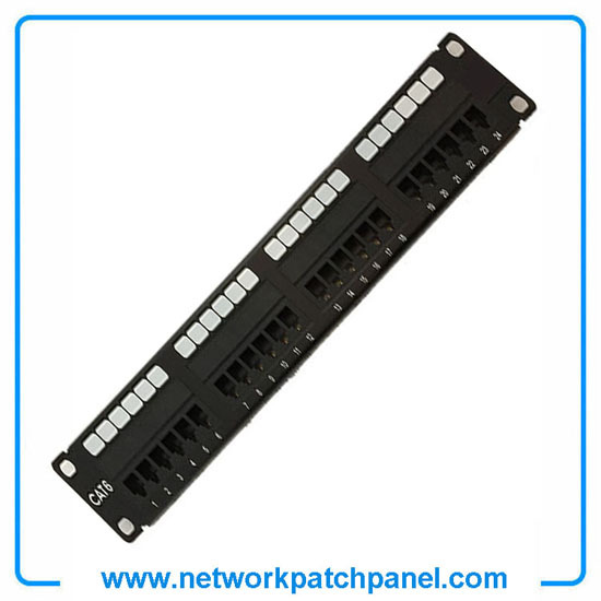 24 Port Stp Shielded Cat6 Network Patch Panel