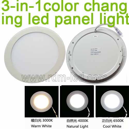 3 In 1 Color Changing Round Led Panel Light