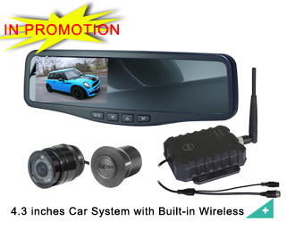 4 3 Inches Car Reversing Camera System With Built In Wireless Dw 144d Cw 63