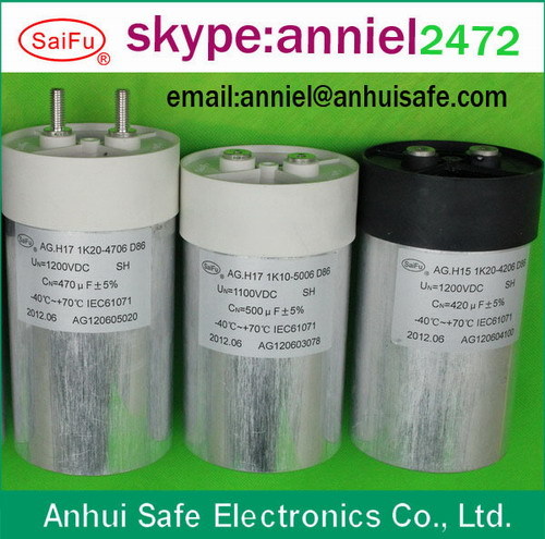 500uf 1100vdc Cylinder Capacitor For Wind Power Solar Use