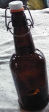 Amber Recycled Beer Glass Bottle With Swing Top Lid Wholesale