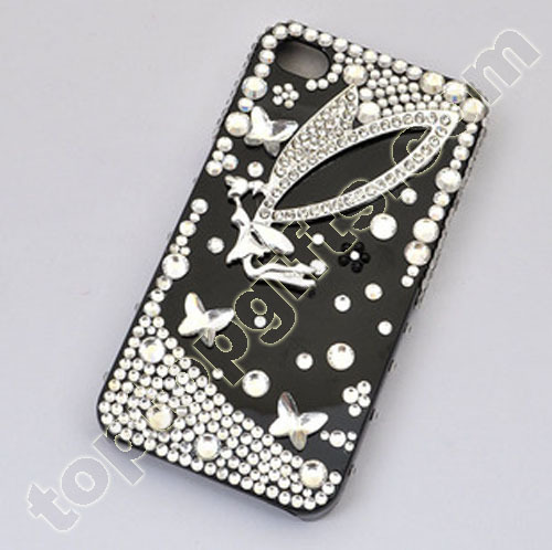 Angle Rhinestone Iphone4 Shell Cover