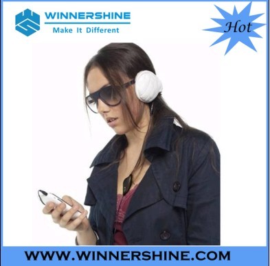 Back Wearing Fabric Earmuff Headphone In Clear Sound