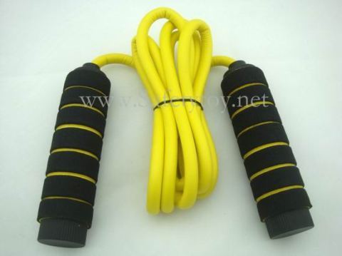 Bicolor Sponge Handle Fitness Rope Skipping Game