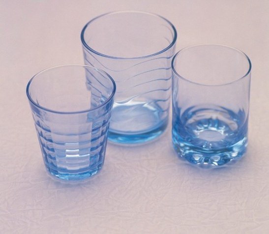 Blue Transparent Cups Water Mugs Wholesale