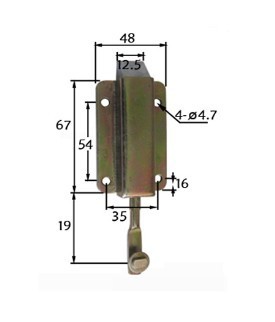 Cabinet Lock Paddle Latch Toolbox Lock103086am