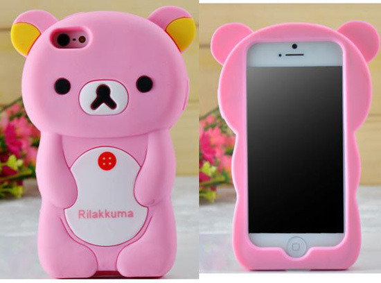 Cartoon Iphone 5 Case Rilakkuma Silicone Cellular Phone Cases For