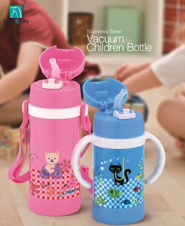 Children Bottle With Handle Lovely Cartoon Design Bpa Free