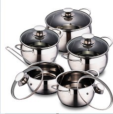 Cnbm Belly Shape Stainless Steel Cookware Sets