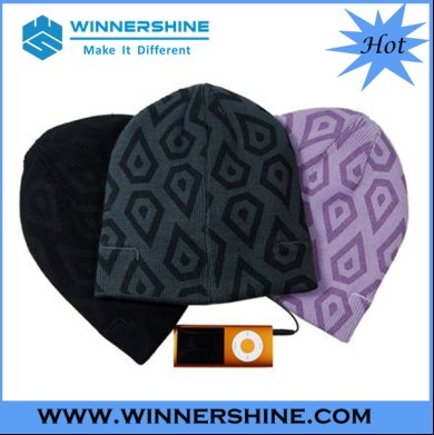 Cotton Printing Pattern Beanie Built In Speaker