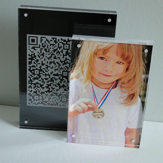 Custom Acrylic Desk Block 20mm Magnetic 8x6 Frame 6x4 Photo