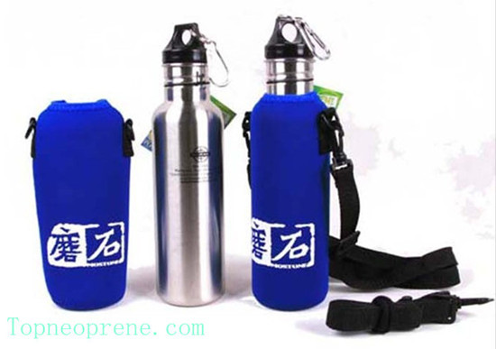 Custom Neoprene Sport Water Bottle Sleeve Cooler Sling Bag