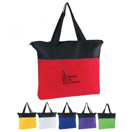 Customizable Non Woven Zippered Tote Bag