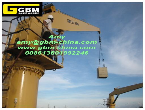 Cylinder Luffing Deck Crane