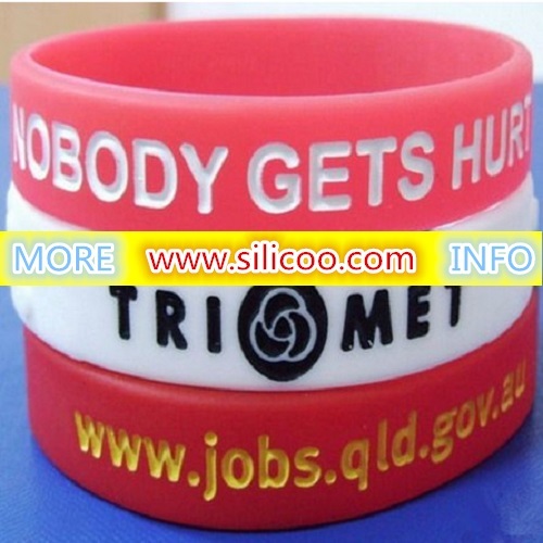 Debossed Silicone Wristbands