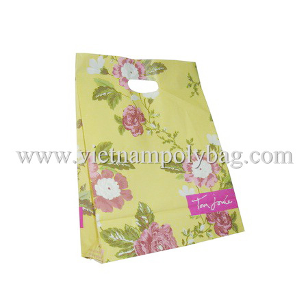 Die Cut Plastic Carrier Shopper Bag Made In Vietnam