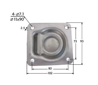 Down Ring Heavy Duty Recessed Floor Spring Latch Snap Latch131080am As