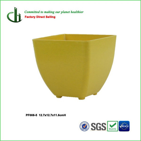 Eco Friendly Bamboo Fiber Square Flower Pot