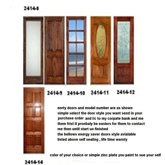 Energy Saver Entry Door Model Solid Construction Self Sealing