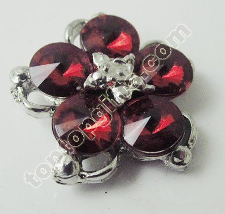 Flower Rhinestone Button Garment Accessories