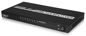 Full Hdmi 1 4 1x8 Splitter With Hdcp 8kv Esd Protection