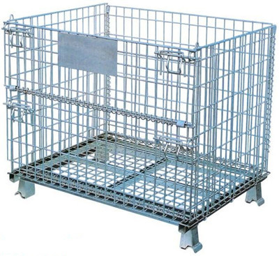 Galvanized Rolling Folding Wire Cage With Wheels