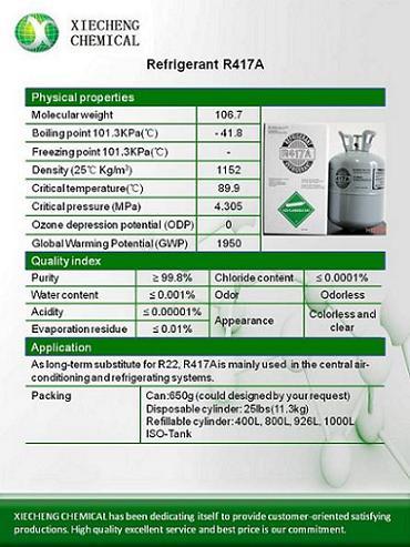 Good Quality R417a Refrigerant