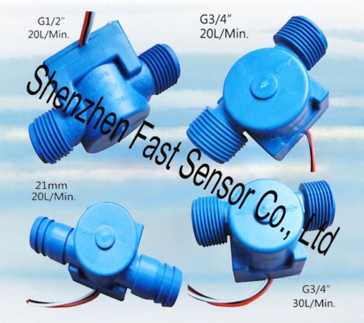 Hall Effected Pulse Flow Meter Sensor