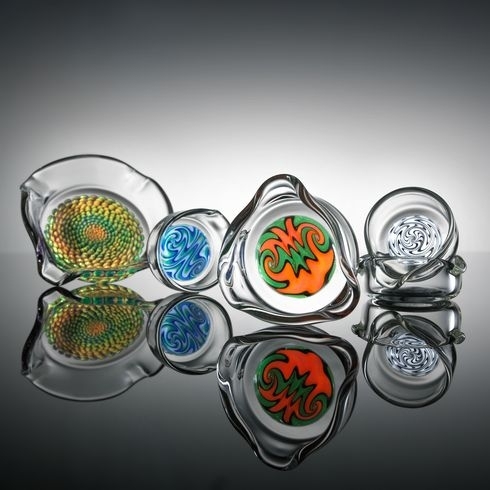 Hand Blown Glass Crafts Ashtray